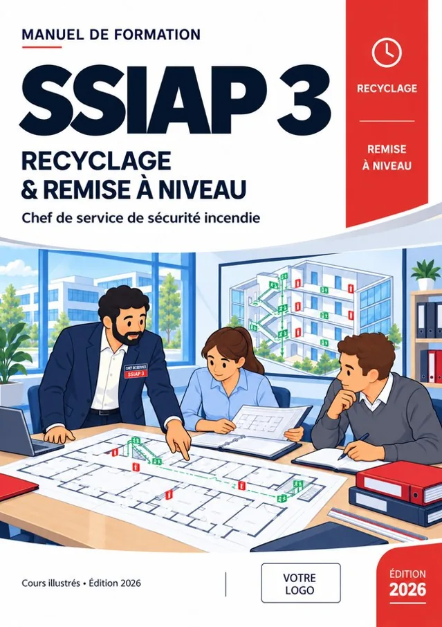 Couverture du manuel Recyclage / Remise à niveau SSIAP 3 avec l’emplacement de votre logo